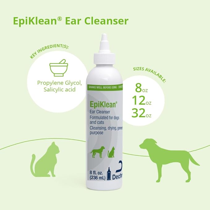 Epiklean Ear Cleanser for Dogs and Cats, 8 fl oz