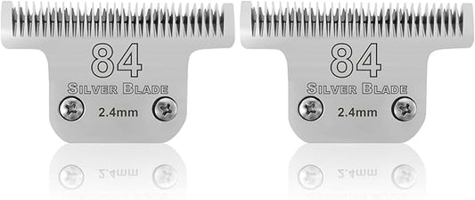 2 Pcs 84 Detachable Replacement Blades,compatible with oster Classic 76/Star-Teq/Power-Teq andi A*dis AGC,BDC,BGC,MBG Series Clippers,3/32-Inch Cut Length For Dogs and Medium-Size Animals