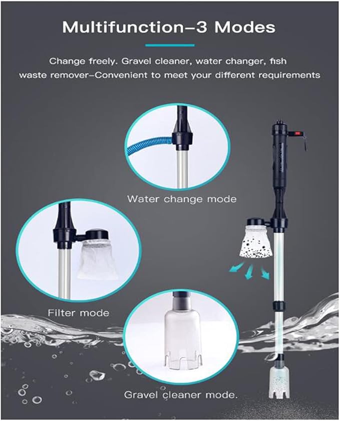 LONDAFISH Electric Fish Tank Vacuum Cleaner Syphon Operated Gravel Water Filter Cleaner Sand Washer