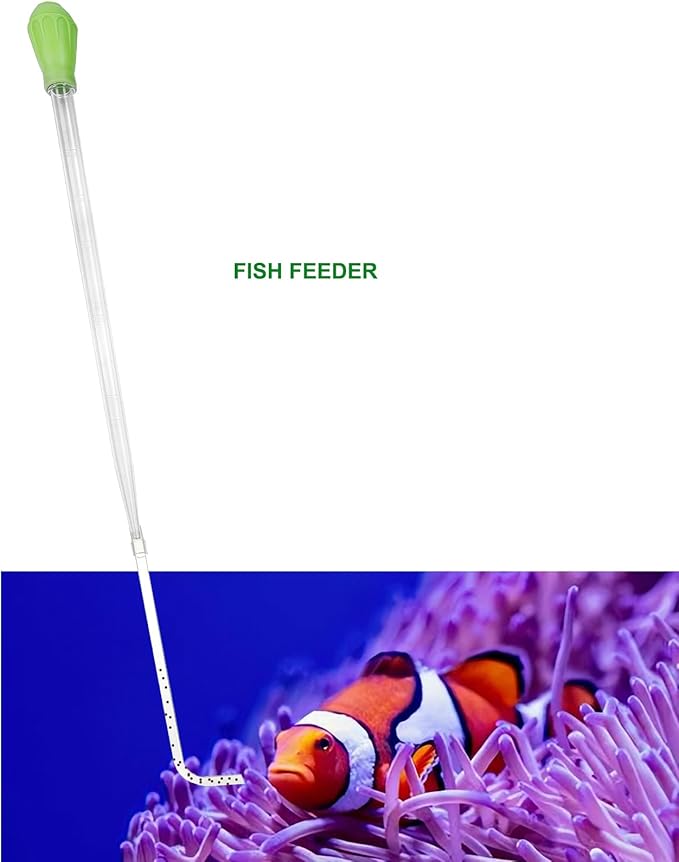 50ml Manual Coral Fish Feeder/Water Changer/Waste Remover Clean Tool with Extension Pipe and 15inch Aquarium Tweezer for Fish Tank Cleaning, Aquatic Pipette Dropper Gravel Cleaner Siphon