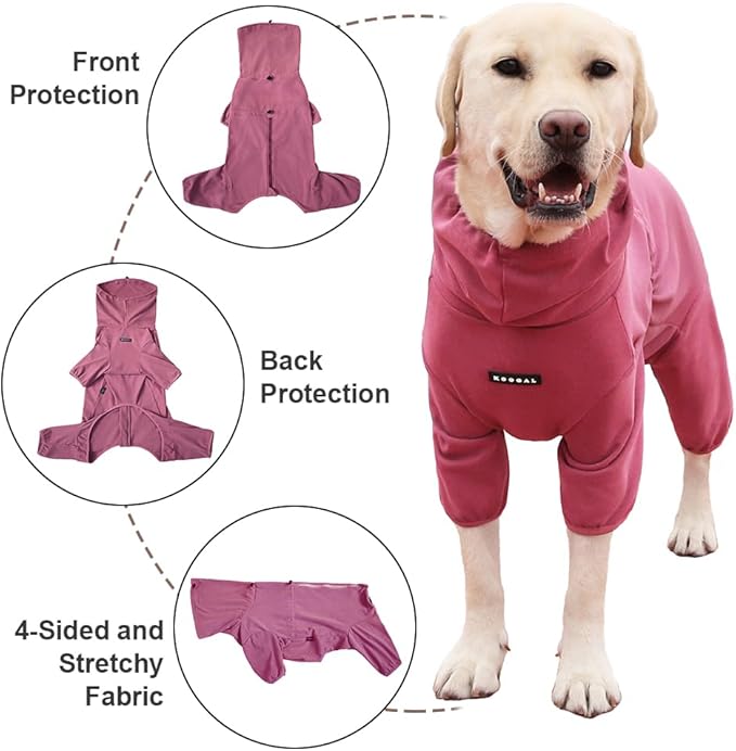 Dog Pajamas for Large Dogs,Extra Large Stretch, Suitable for Adult, Medium-Sized Dogs, Large Pet Jumpsuit Four-Legged Dog Clothes, Pet Clothing. (Red Color, 7XL)