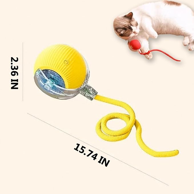 Nestoly Cat Toy, Indoor Automatic Moving Interactive Cat Toy Ball, Smart Cat Wheels for Indoor Cats, Chirping Motion Activate Cat Toys Best for Bored Solve Your Cat's Boredom in Seconds