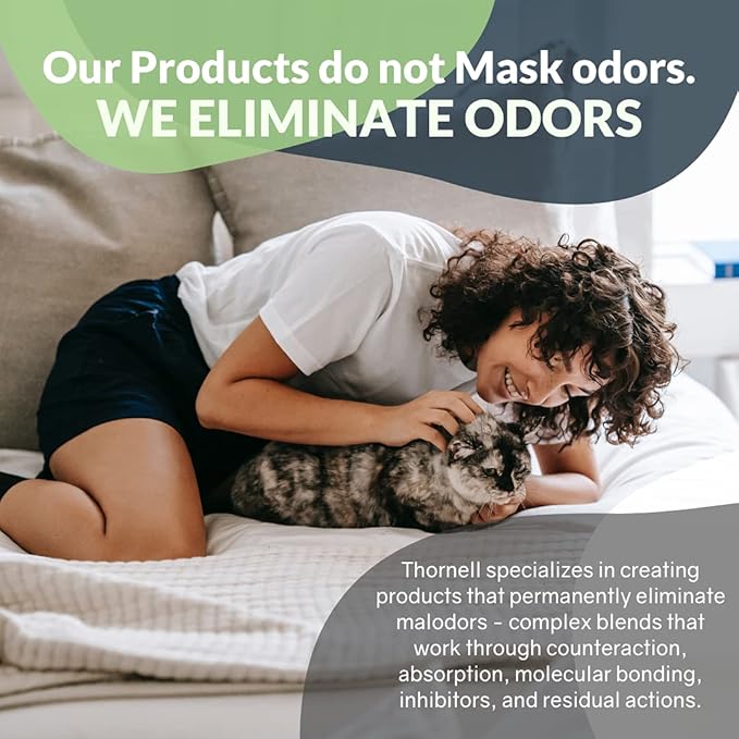 Thornell Cat Odor-Off Pet Odor Eliminator Spray – Fresh Scent 16oz Ready to Use Cat Urine Odor Eliminator Spray for Pet Urine Odor, Tomcat Spray & Feces on Carpet, Litter Boxes & More