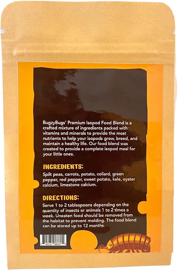 Isoblend Premium Isopod Food Feed Mix All Natural Vegetable Dry Blend for Isopods Feeders Insects