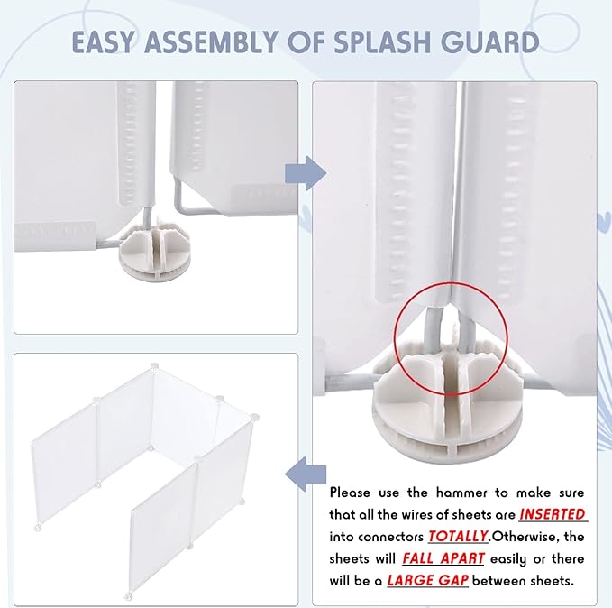 MEEXPAWS 2 Set Extra Large Cat Litter Box Enclosure Splash Guard 27×20 in| Large Cat Litter Mat | Easy Clean (White)