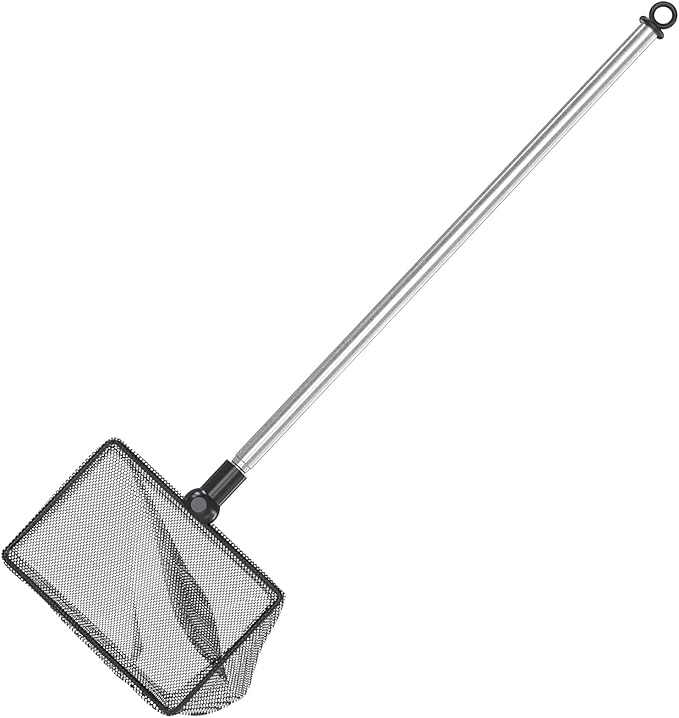Pawfly Aquarium Fish Net with Extendable 9-24 Inch Long Handle for Betta Fish Tank Small Koi Pond and Pool