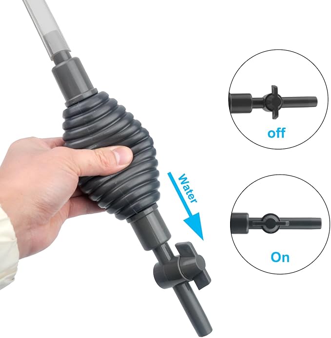 Newpol 5.7FT Aquarium Siphon Vacuum Cleaner for Fish Tank Cleaning Gravel & Sand & Change The Water
