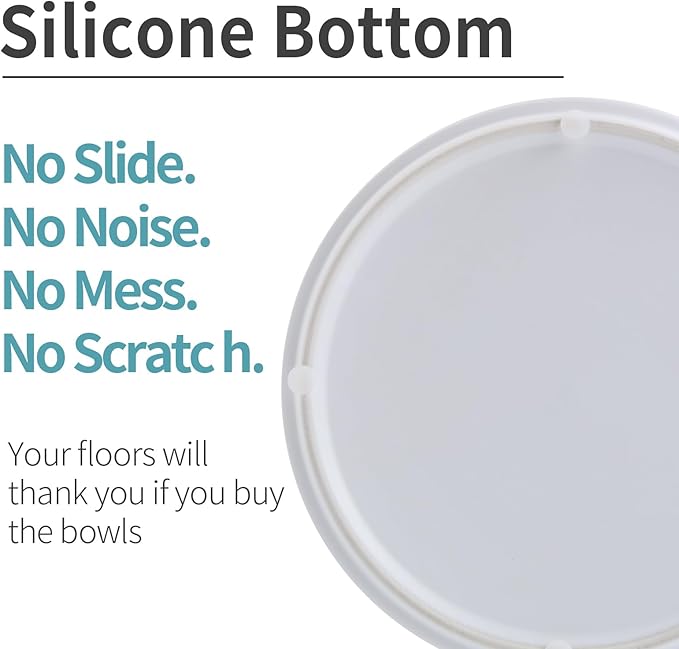 DJJJOOYS 9.5in White Ceramic Dog Bowl for Large Huge Sized Dogs,Extra Large Non-Slip Weighted Food Water Dish,Durable Big Heavy Dog Bowl(2400ml)