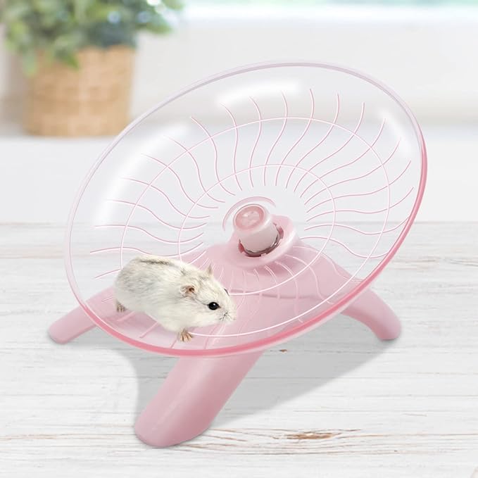 Wontee Hamster Water Bottle Water Dispenser Hamster Silent Exercise Running Wheel for Dwarf Hamsters Gerbil Mice (Pink, 80ML)