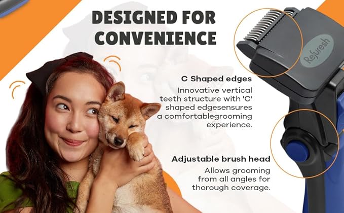 Deshedding Dog Brush for Short/Medium Hair (Small,Red) – Gentle Deshedding tool for Dogs & Cats – Reduces shedding, without damaging topcoat. Removes Loose Fur & Dead Undercoat.