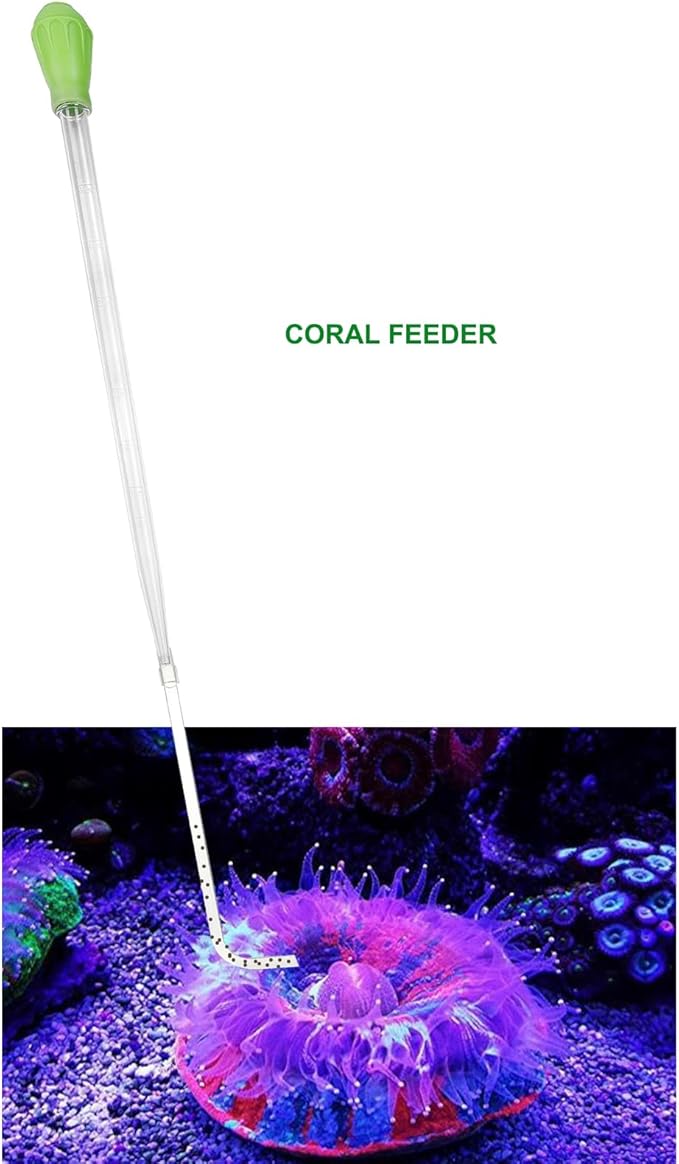 50ml Manual Coral Fish Feeder/Water Changer/Waste Remover Clean Tool with Extension Pipe and 15inch Aquarium Tweezer for Fish Tank Cleaning, Aquatic Pipette Dropper Gravel Cleaner Siphon