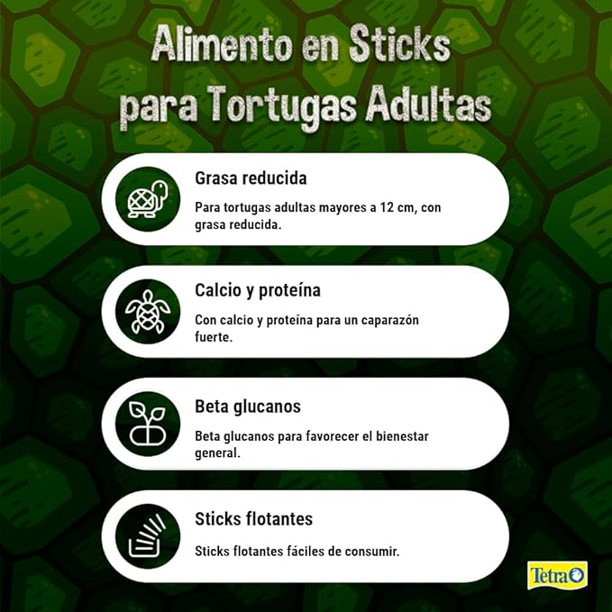 Tetra TetraFauna PRO ReptoMin Pro Sticks Adult Turtle Formula Daily Diet for Aquatic Turtles, 8.11 oz