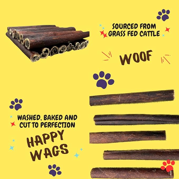 Woofley's 6 Inch Collagen Sticks for Dogs (16 Count) Bully Stick Rawhide Alternative Dog Chews No Hide Bones for Medium & Large Dogs