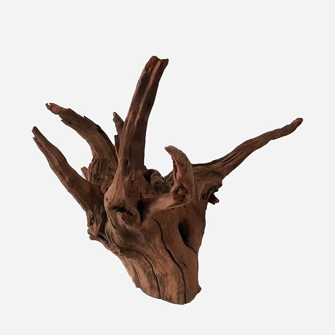 Natural Driftwood for Aquarium Decor, L16.14×W14.57×H12.99 Inches Large Drift Wood Decorations for Reptile Hide, Fish Tank, Optional Shapes