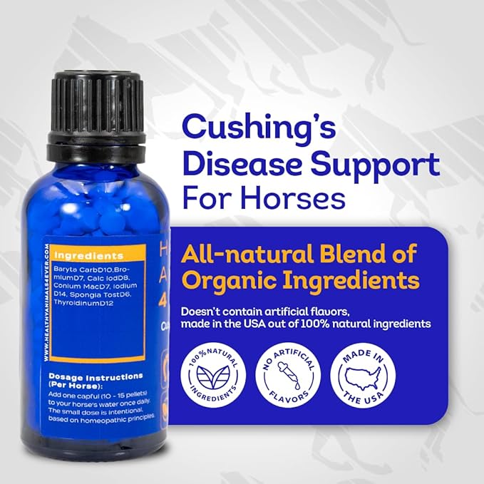 HA4E - Horse Digestive Support for Cushing’s Disease - Preventative Care - Highly Effective, Natural Homeopathic Supplement - 300 Tablets
