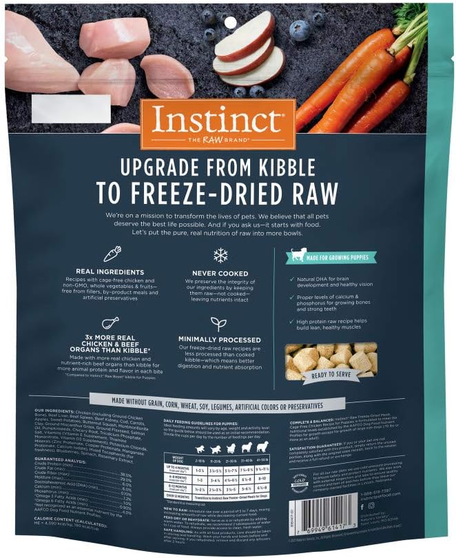 Instinct Raw Meals Freeze-Dried Puppy Chicken Dog Food, 25 oz. Bag