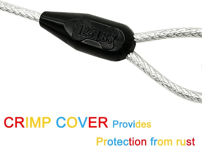 Petest 15ft Reflective Tie-Out Cable for Heavy Dogs Up to 125 Pounds