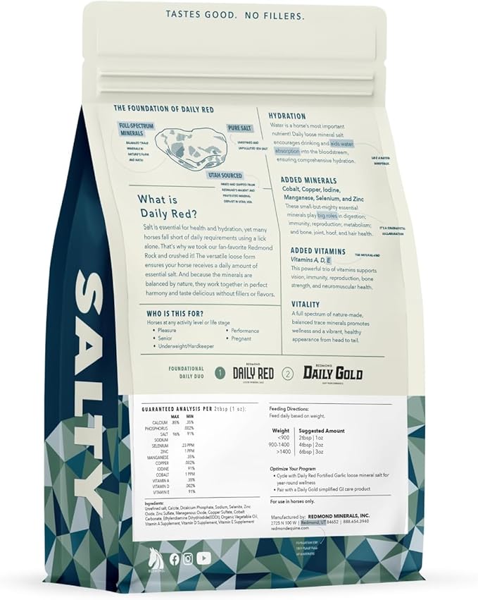 Daily Red Complete Wellness, Fortified Mineral Mix Supplement for Horses (5 LB)