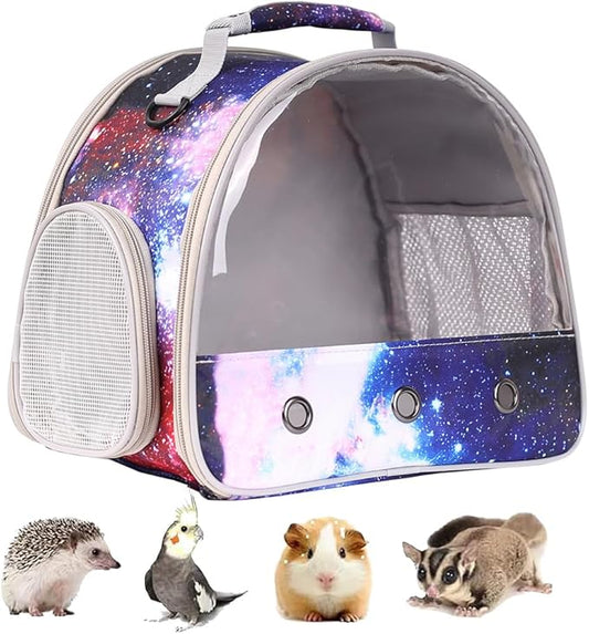 Bearded Dragon Travel Carrier, Guinea Pig Carrier Bag - Portable Small Animal Carrier Great for Bunny Lizard Hamster Hedgehog Outgoing Travel Carrying Case (Carrier - Blue)