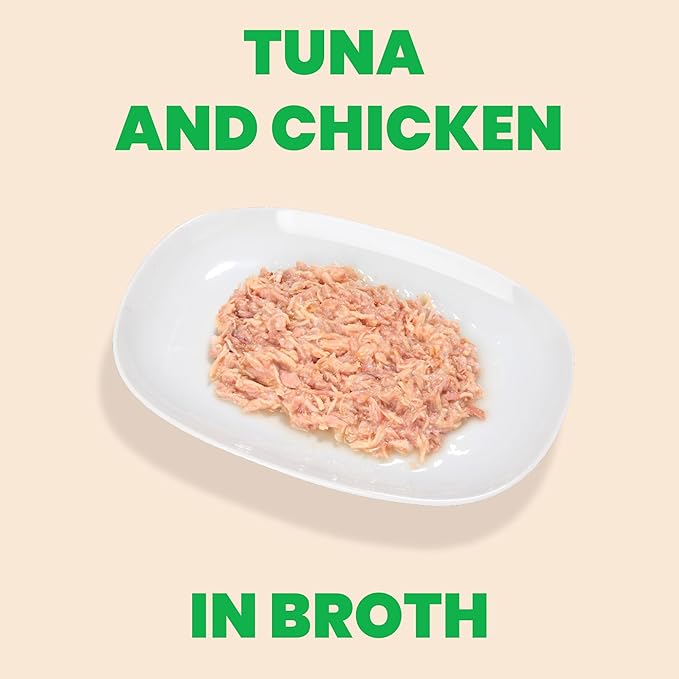 almo nature HQS Natural Wet Cat Food Tuna and Chicken in Broth, Grain-Free, 2.47 oz (Pack of 24)