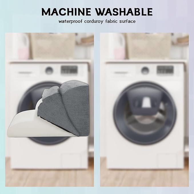 Dog Stairs & Steps for High Beds, 3 Steps High Density Foam Waterproof Dog Ramp for Small Dogs and Cats, Pet Stairs with Removable Washable Cover for Bed, Couch, Sofa and Car (H:16")