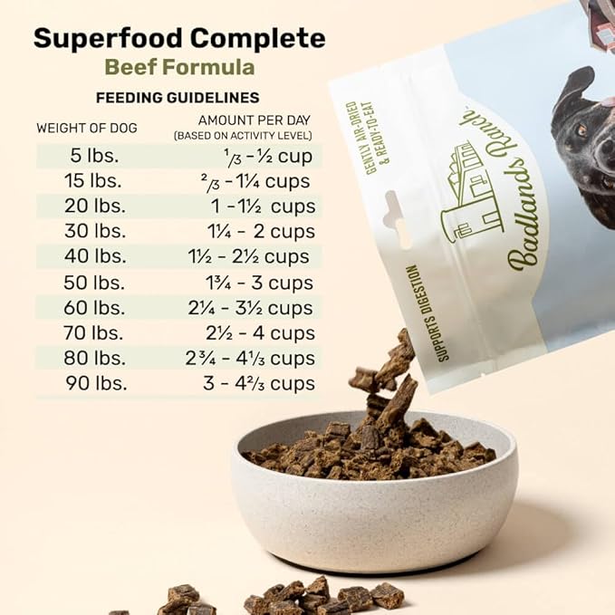 Superfood Complete, Air-Dried Adult Dog Food - High Protein, Zero Fillers, Superfood Nutrition by Katherine Heigl (11.5 oz., Beef Formula)