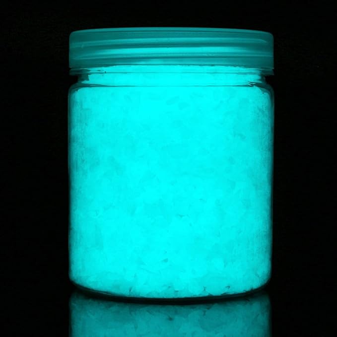 Shiny Stone Glow in The Dark Gravel Stones Rocks, Aquarium Gravel, Glow Rocks Stones,Decorative Rocks for Fish Tank Aquarium Garden Planter Landscape Decoration,280g/10oz (3-5mm, Aqua)
