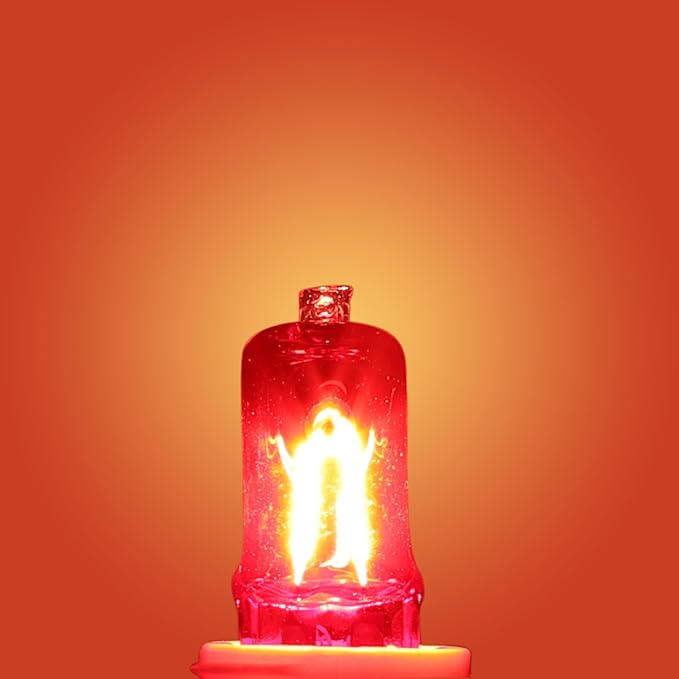 Reptile Heat Lamp G9 Bulb 25W 120V 2 Pin 3 Pack Base Light Bulb Replacement Dimmable Warm Red