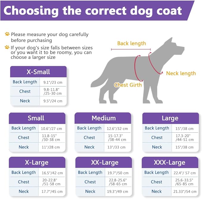 SAWMONG Dog Fleece Hoodie, Windproof Waterproof Dog Coat Cold Weather Pet Apparel Clothes Vest for Large Dogs