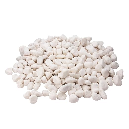 18.2 Pounds Decorative Pebbles, White Stones, White River Rock, Natural Aquarium Gravel, Garden Decor Rocks