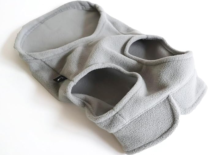 JACKO & CO - Fleece Vest Sweater with Leash Ring - Soft Lightweight Breathable for Puppies Small Medium Dogs, Kitten, Cats, Chihuahua - Warm for Fall/Autumn/Winter… (Grey, XX-Large 25-35lbs)