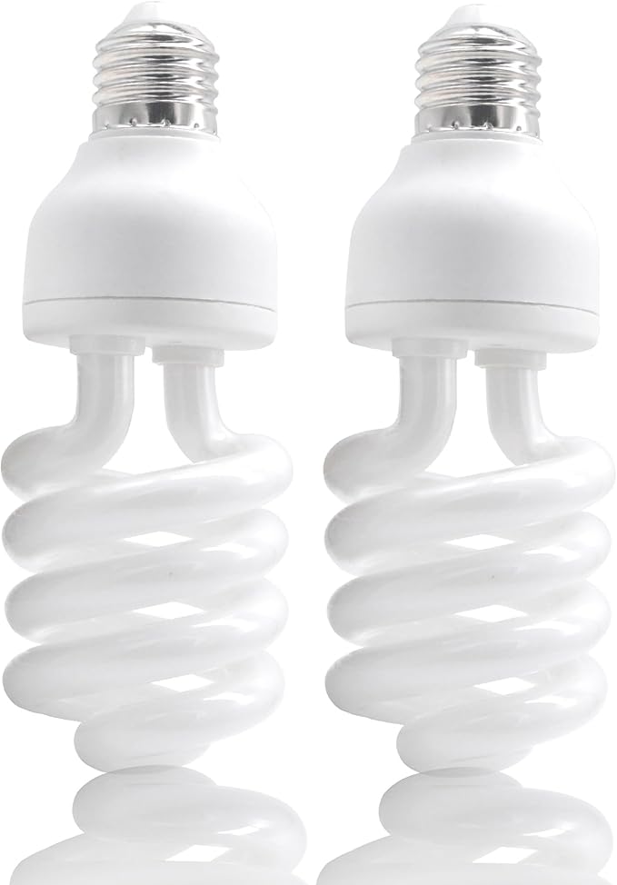 UVB Light Bulb for Reptiles, 26W 10.0 UVA UVB Heat Lamp Bulbs Ideal for Rainforest Reptiles, Bearded Dragons Lizard Turtle Tortoise Iguanas Chameleons Snake (2 Pack)