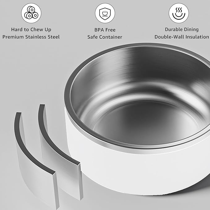 YINGFAN Dog Bowls Durable Non-Slip Stainless Steel Dog Bowls Heavy Duty Basic Bowl for Dogs (32 oz)