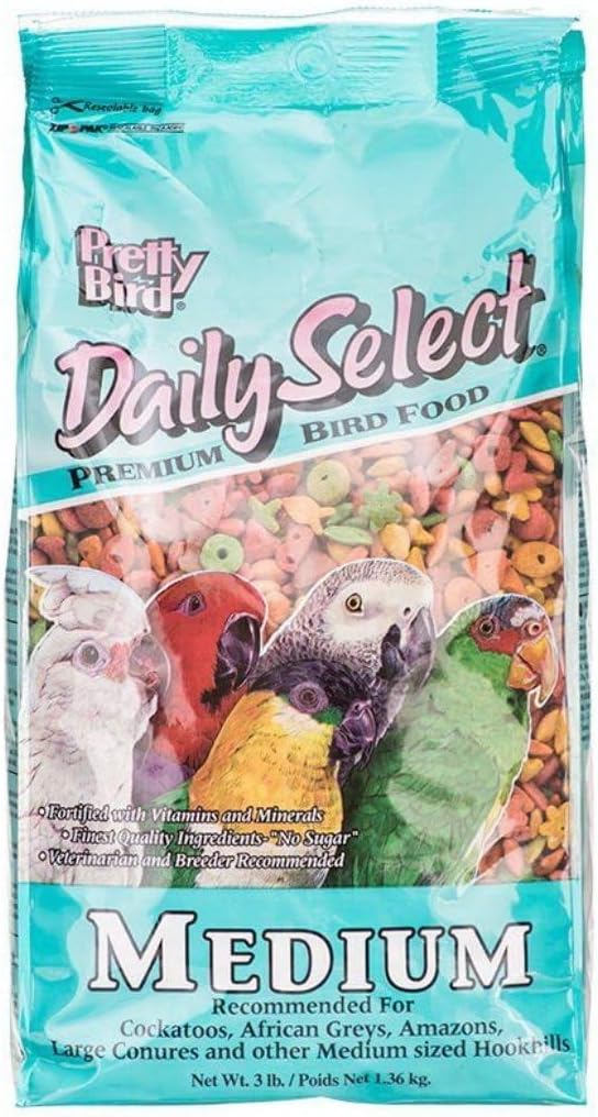 Pretty Bird International Bpb78117 Daily Select Premium Bird Food, Medium, 8-Pound