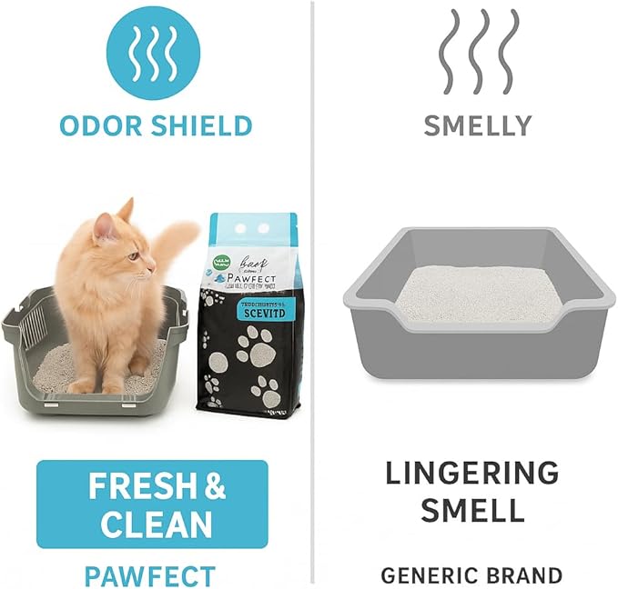 Marseille Soap Scented Cat Litter – 37.8 lb / 20L, Fast Clumping, Natural Odor Absorption, Lightweight Formula, Bonus Cleaning Tool Included, Made with Turkish White Bentonite