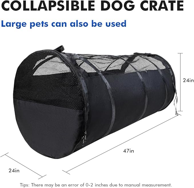 Pet Tube Soft Sied Dog Carries,Extra Long Cat Tunnel for Cars, Outsidet Enclosures Playpen Tunnel Catio for Long Distance Travel Road Trip