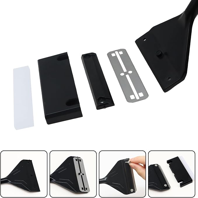 Algae Scraper for Glass Aquariums 24.4" Fish Tank Scraper with 10 Replaceable Blades Aquarium Glass Scraper Adjustable Length Aquarium Cleaning Tools Kit for Glass Aquarium Fish Tank