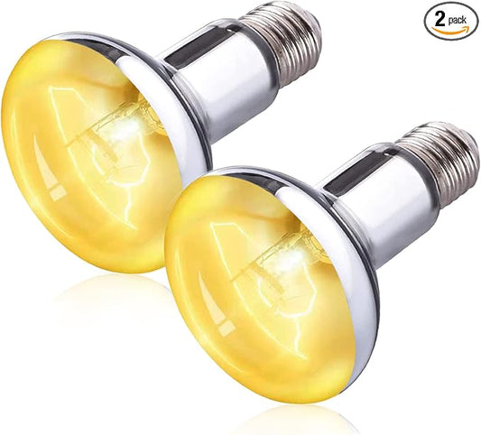 2 Pack 100W UVB UVA Reptile Light,Reptile Heat Lamp Basking Bulb for Bearded Dragon,UVB Bulb Basking Light for Reptiles…