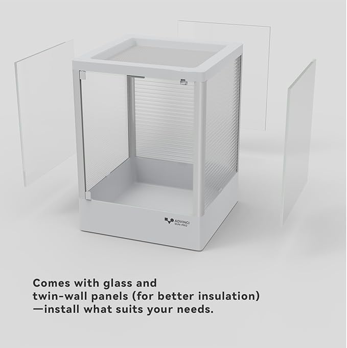 Reptile Glass Terrarium 18"x18"x18" 24 Gallon Knock-Down Dual-Locking Security Mesh Ventilation Durable Aluminum Frame Modern Design