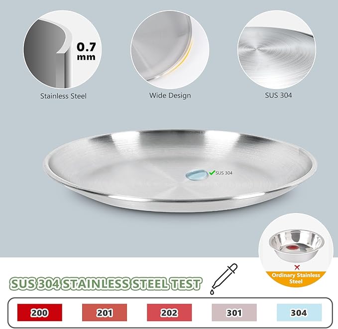 2-Pack Stainless Steel Cat Food Bowls – Shallow Whisker-Friendly Non-Slip Silicone Base,Easy to Clean Indoor Feeding Dishes(13 OZ,6.7")