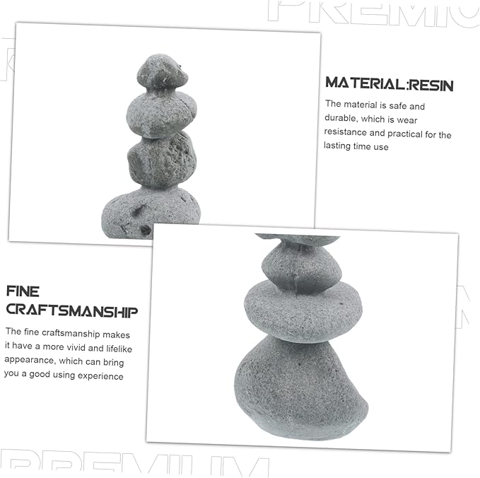 Zen Micro Landscape Rockery Ornament Decorative Bonsai Landscaping Stone for Aquarium Garden and Outdoor Vivid Scenery Simulation Rockery Statue
