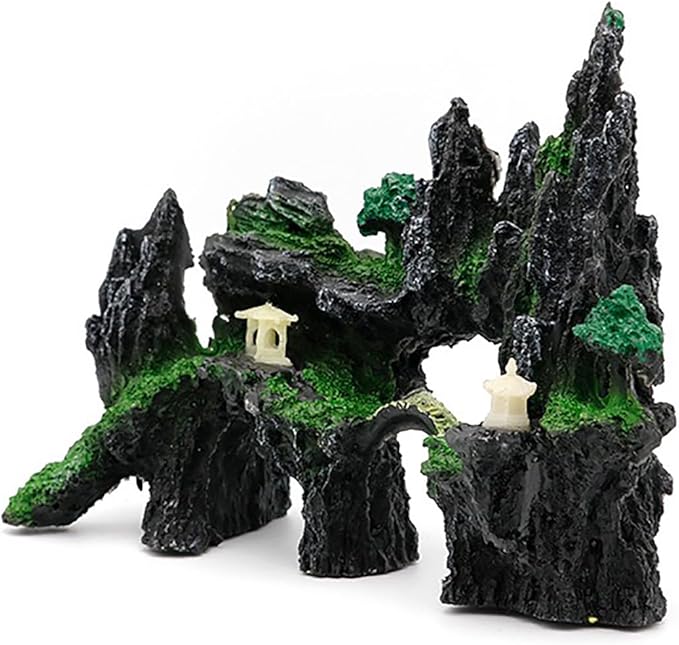 Eco-Friendly Resin Aquarium Rock Decor – Realistic Fish Tank Landscape, Low-Maintenance, Safe for Betta & Shrimp Tanks