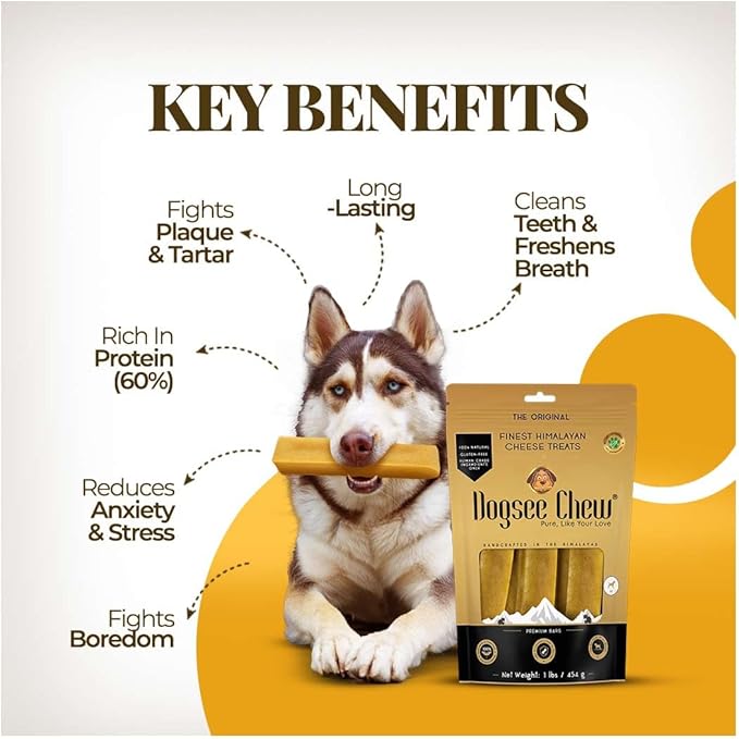 Dogsee Himalayan Yak Chews with Turmeric/Curcumi (Small - 5 Chews)