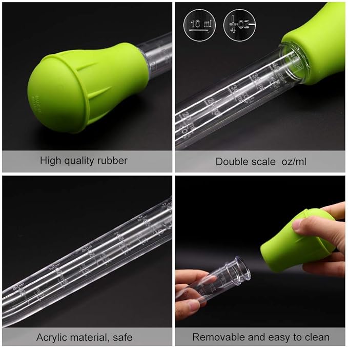 SLSON Aquarium Coral Feeder Waste Cleaner for Fish Tank Maintenance Long Pipette Suction Dropper Tool Acrylic Water Transfer Waste Remover Fish Feeder (20.4 inches)