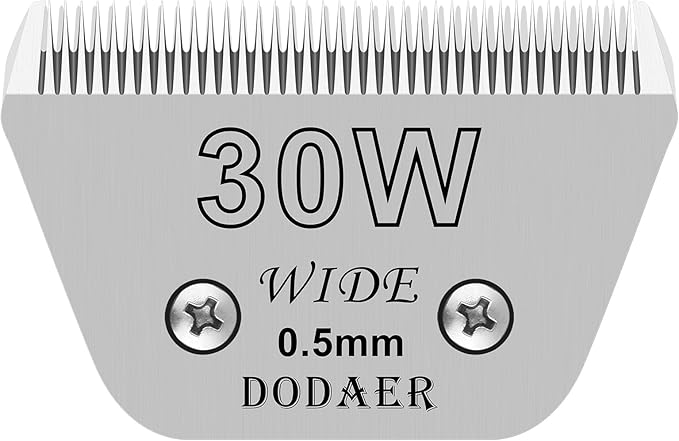 Detachable Pet Dog Grooming Blades-Size 30W Dog Grooming Wide Blade,Cutting length 1/100",Compatible with A***s,Oster A5,Wahl km10 Clippers