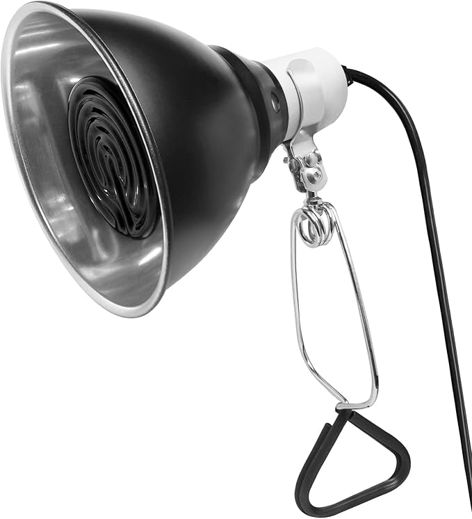 Reptile Lamp Bulb Fixture 5.5 Inch Deep Dome with Switch - Ideal for 60W/75W/100W/150W Heat Lamp Bulbs, Compatible with All E26 UVA/UVB/Basking Heat Bulbs, Supports Up to 150 Watts