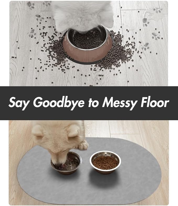 Absorbent Dog Food Mat-Cat Dog Mat for Food and Water Bowl, Quick Dry Pet Food Mat, No Stains Dog Feeding mat, Dog Accessories Pet Supplies Mat-Dog Water Bowl Mat for Messy Drinkers
