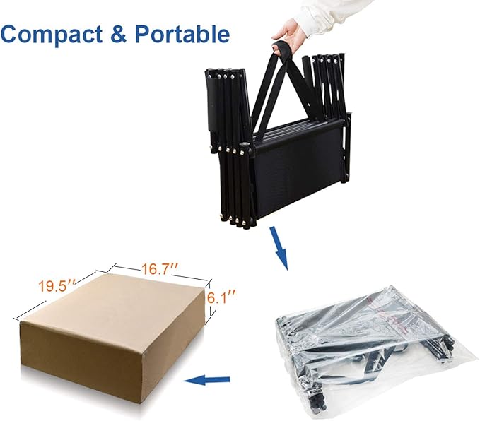 Upgraded Dog Stairs, Metal Frame Foldable Large Dog Step, Lightweight Portable Pet Ladder Ramp for Cars, SUVs and High Bed, 5 Steps