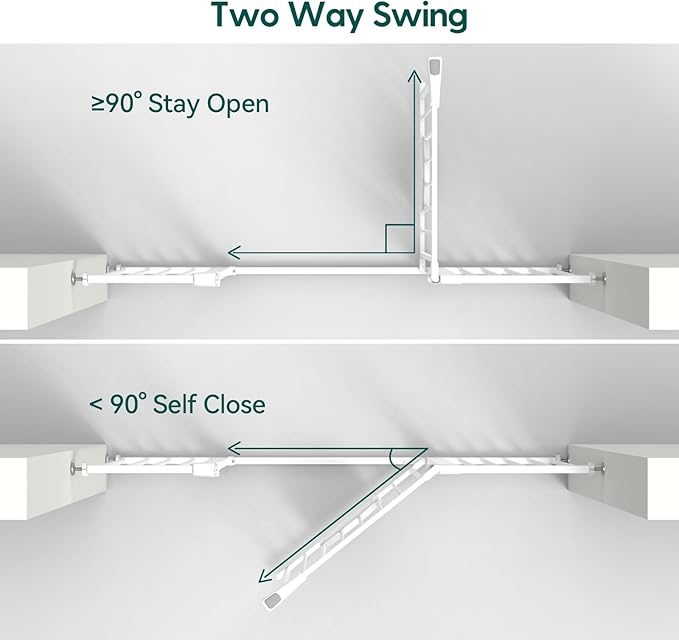 Babelio Auto Close Baby Gate with Cat Door,29-43" Metal Gate for Doorway,Stairs, House,Easy Walk Thru with Pet Door,Includes 4 Wall Cups and 3 Extension Pieces,White