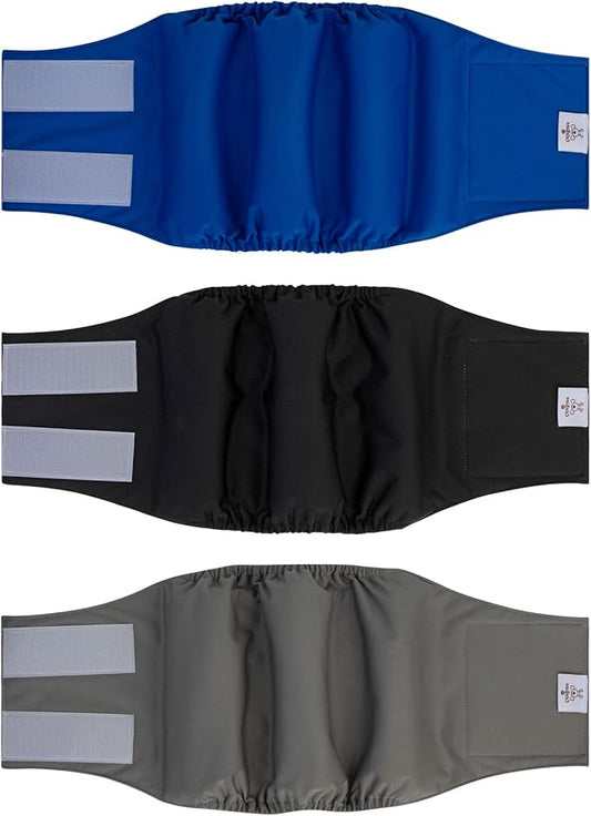 CuteBone Dog Diapers Male Washable Belly Band for Male Dogs Wraps 3pcs a Pack DM41L